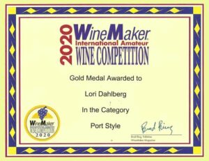 Wine Maker Awards 2020 - Port Style - Gold - Lori Dahlberg